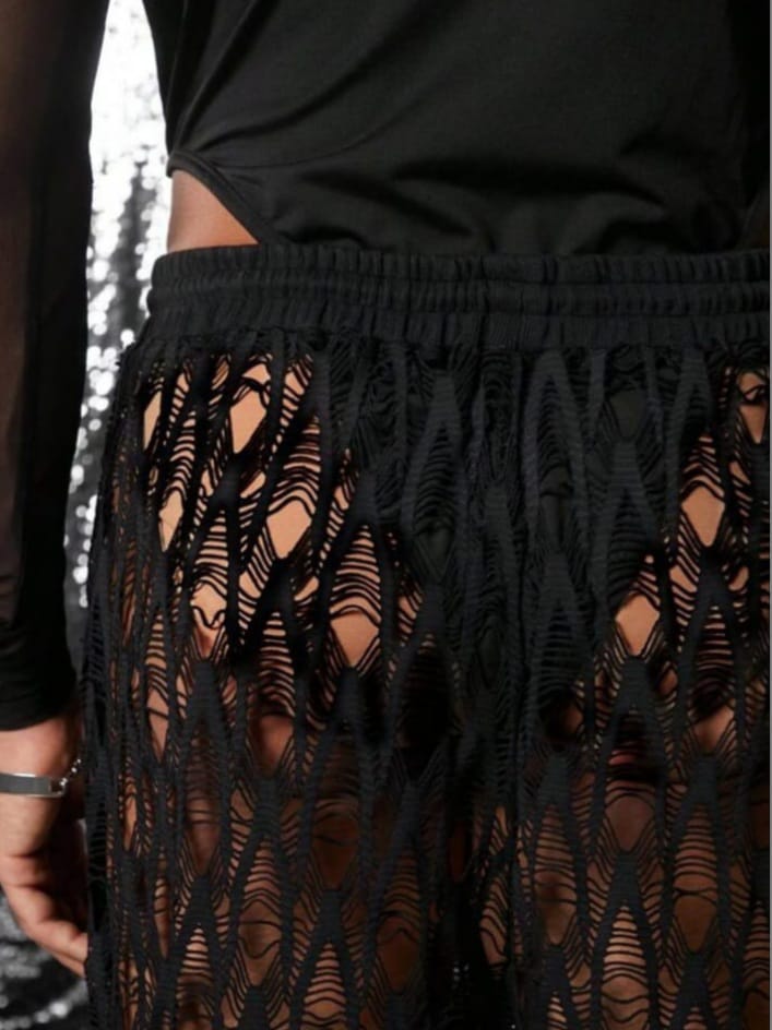 Men's Sexy Semi-Sheer Straight Long Lounge Pant